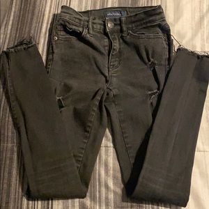 Aeropostale black ripped jeans